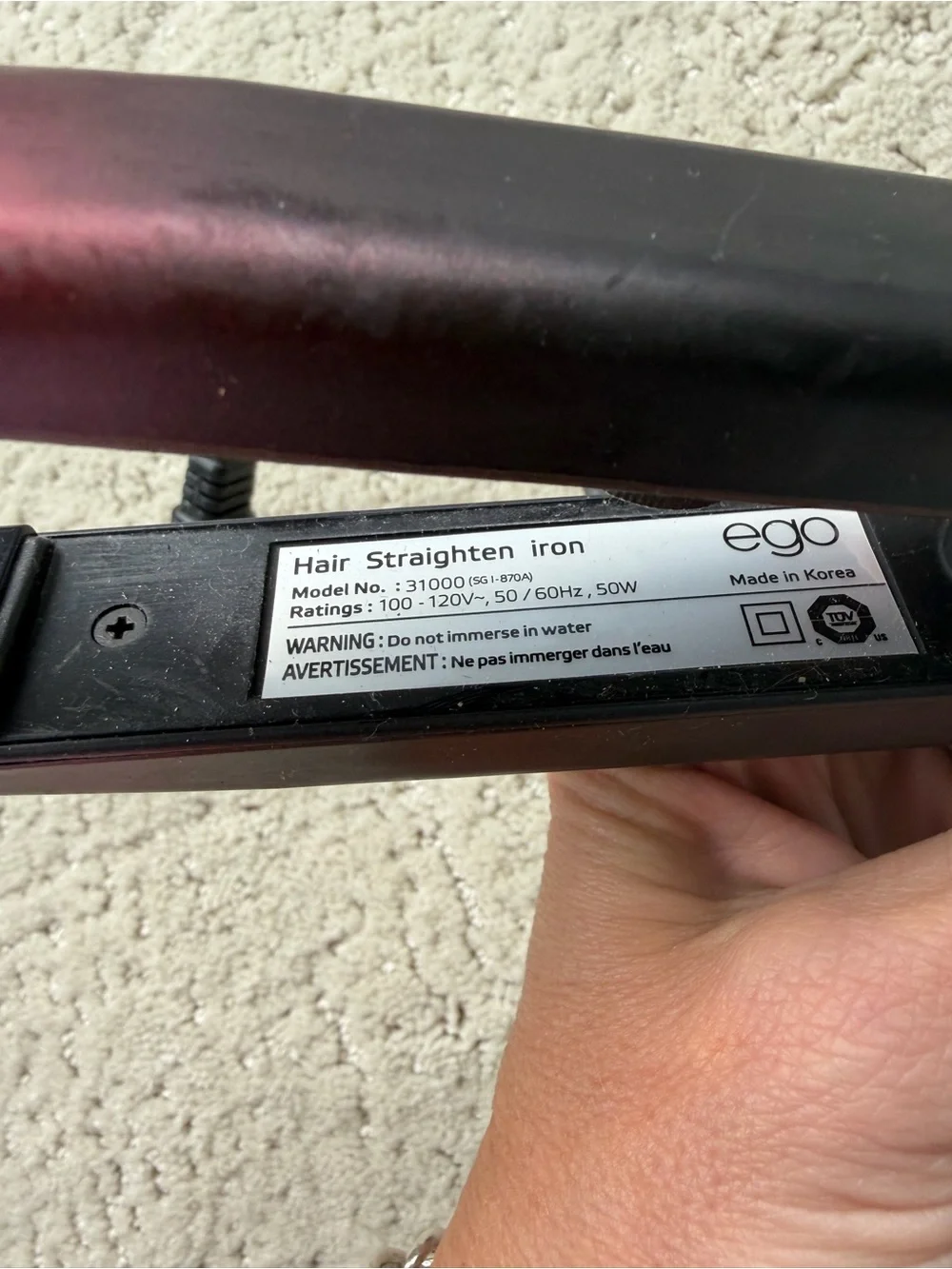 EGO Professional Hair Straightener